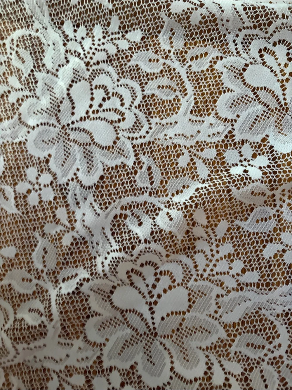 White Floral Lace Round Tablecloth - Classic Lace Table Cover